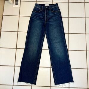 Evereve Dark Blue Trouser Wide Leg Jeans